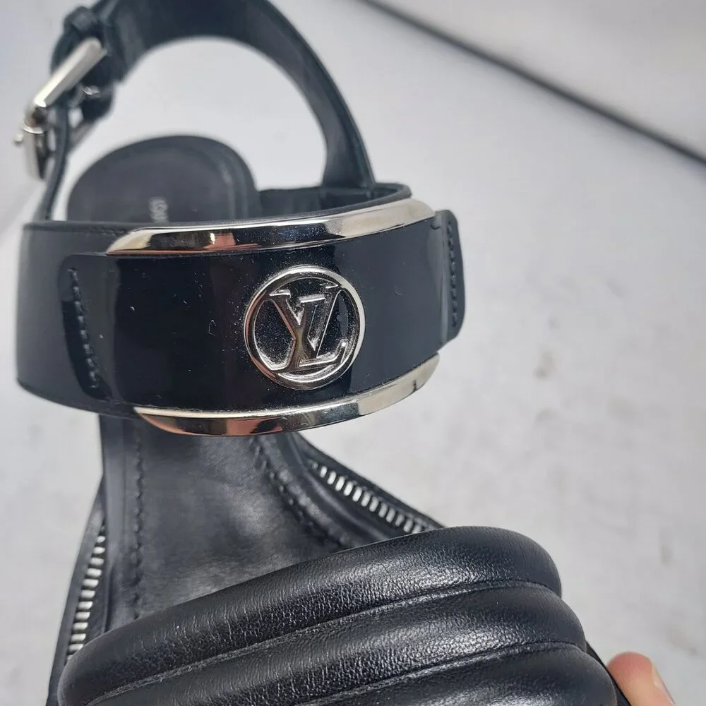 LOUIS VUITTON Black LV Star Trail Heel Sandal - Picture 5 of 12